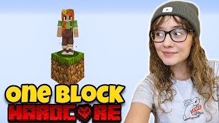 Minecraft Skyblock One Block but its HARDCORE [upl. by Ttenrag]