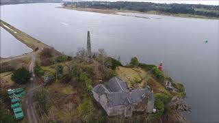 Dunglass Castle and Henry Bell Monument Bowling West Dunbartonshire [upl. by Phalan]