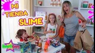 MI NUEVA TIENDA DE SLIME VENDO Y REGALO SLIME DANIELA DIVERTIGUAY [upl. by Veator]