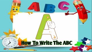 Learning How to Write the English Alphabet Uppercase Lettersfajarkidsanimation1 [upl. by Nodnarbal]