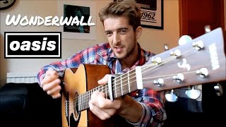 How to play Wonderwall by Oasis on acoustic guitar [upl. by Dibb]