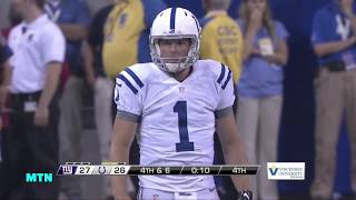 Pat McAfees 64 Yard Field Goal Attempt 2014 [upl. by Elin953]