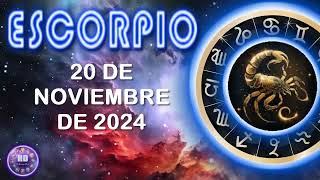 Horóscopo ESCORPIO hoy 20 de noviembre de 2024 [upl. by Ihsorih]