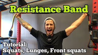 Resistance Band  Squats Lunges Tutorial Lower Body [upl. by Art]