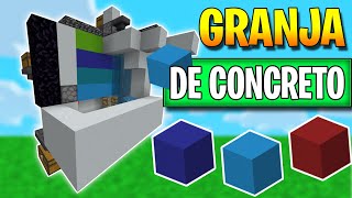 Minecraft Bedrock Granja de Concreto 100 Automática [upl. by Enattirb]