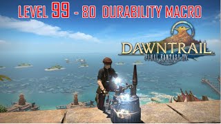 Final Fantasy XIV  Level 99 Macros  80 Durability  6000 Difficulty [upl. by Asle]