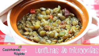 006  Como Fazer Lentilha de Microondas  How to Make Lentil Microwave  CozinhandoRapido [upl. by Malchus]