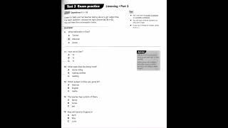 Cambridge Exam for KET Test2 Listening part3 [upl. by Reldnahc]