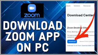 How To Download Zoom App on Desktop PC 2023 [upl. by Crescen]