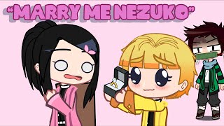 quotMarry me Nezukoquot Marry me Rebecca meme Gacha ClubKimetsu no Yaiba Role swap AU  iCherry [upl. by Nyladgam]