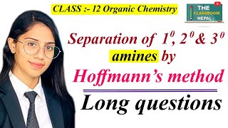 Separation of primary secondary and tertiary amines by Hoffmann’s method [upl. by Jarita]