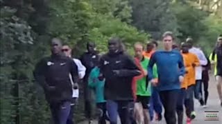 ELIUD KIPCHOGE  Training One Day Before He Won LONDON MARATHON 2018 [upl. by Mlawsky134]