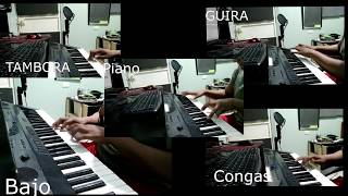 Solo Piano Merengue CongasTamboraGuiraBajo Kontakt flstudio [upl. by Anawk]