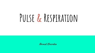 شرح سكشن الـ Pulse amp Respiration  كورس Fundamental of Nursing [upl. by Anirtal500]