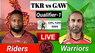 Live  CPL Today Live Match  Trinbago Knight Riders vs Guyana Amazon Warriors Live  TKR vs GAWCPL [upl. by Nairod583]