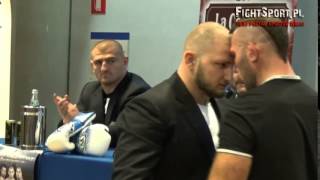 Janusz Dylewski vs Raul Catinas na ważeniu SuperKombat Turyn [upl. by Glenden905]