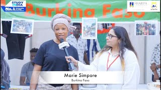 Burkina Faso student shares her experience about Sharda University Global Village 2023 [upl. by Gardol]