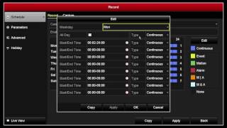 How to set scheduled recording on a Hikvision NVR DVR or IP Camera [upl. by Annayr375]