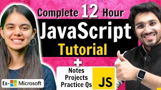 JavaScript Tutorial 2024 for Beginners to Pro with Notes Projects amp Practice Questions [upl. by Anali614]