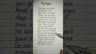 The nights lyrics￼ [upl. by Maxa802]