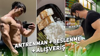 SABAH RUTİNİ  LOW CARB TAM GÜN BESLENME  MARKET ALIŞVERİŞİ  ANTRENMAN [upl. by Eahs]