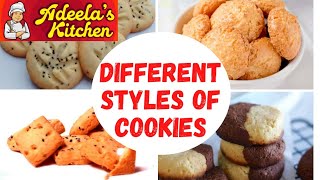 Assorted Cookies recipeBakery Style Butter Make One Dough For All Cookies By adeelas kitchen [upl. by Yahsram682]