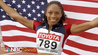 19yearold Allyson Felix wins first World Title in 2005  NBC Sports [upl. by Melville31]