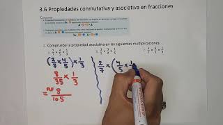 36 Propiedades conmutativa y asociativa en fracciones numeral 2 [upl. by Seagraves]