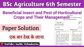 beneficial insects and pest of horticultural crops and their management objective question in hindi [upl. by Nylia]