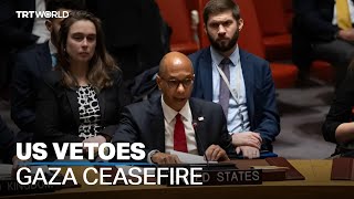 US vetoes UNSC demand for Gaza ceasefire [upl. by Lounge]