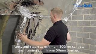 How to install YBS ThermaQuilt multifoil insulation in a roof application [upl. by Inavoig785]