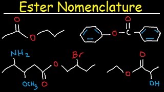 Naming Esters  IUPAC Nomenclature Branches Substituents amp Benzene Rings  Organic Chemistry [upl. by Retrop]