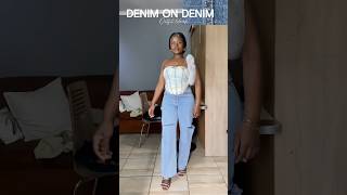 Denim on denim denimondenim denimstyle shein outfitideas outfitinspo [upl. by Acinomal]