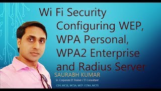 Wi Fi Security  Configuring WEP WPA Personal WPA2 Enterprise and Radius Server [upl. by Ligetti]