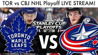 Maple Leafs vs Blue Jackets GAME 5 LIVE STREAM Reaction NHL Qualifying Playoff Round Talk [upl. by Kolva]