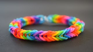 DIY  How to make Rainbow Loom Bracelet with your fingers  EASY TUTORIAL  Friendship Bracelet [upl. by Derraj461]