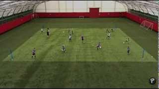 Soccer Coaching Forward Runs Technical Warm Up [upl. by Acilejna]