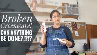 Repair Broken Greenware using Paper Slip for pottery repair what to do if you brake greenware pots [upl. by Thornburg]