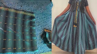 cutting and stitching easily from old saree new model 2024over coat [upl. by Ainesej]