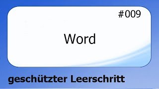 Word 009 geschützter Leerschritt deutsch [upl. by Selegna52]