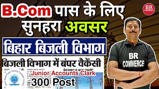 BSPHCL Junior Accounts Clerk  बिहार बिजली विभाग भर्ती 2024  BR COMMERCE [upl. by Eyaf]