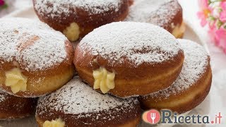 Bomboloni alla crema  Ricettait [upl. by Filahk]