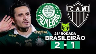 PALMEIRAS VENCE O ATLÉTICO COM GOLS DE VEIGA PALMEIRAS 2 x 1 ATLÉTICOMG  Narração [upl. by Morris]