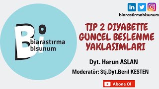 6 Tip 2 Diyabette Güncel Beslenme Yaklaşımları Dyt Harun Aslan [upl. by Hoffert]