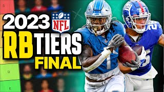 Final 2023 Fantasy Football RB Rankings Top 50 [upl. by Wileen]