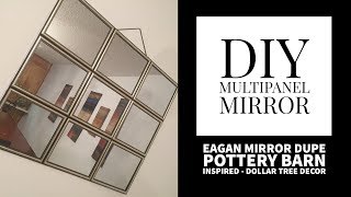 DIY Gold MultiPanel Mirror  Pottery Barn Inspired  Affordable Under 25  PreKnechia JaNae [upl. by Felike]