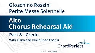 Rossinis Petite Messe Solennelle Part 8  Credo  Alto Chorus Rehearsal Aid [upl. by Clarke]