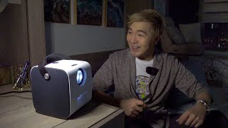 My Condo Room turned into a Home Cinema LUMOS RAY Projector Philippines Review [upl. by Eiger]