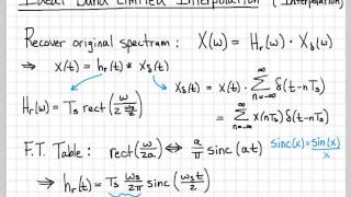 Sampling Signals 1113  Ideal BandLimited Interpolation ie Sinc Interpolation [upl. by Ahsemot190]