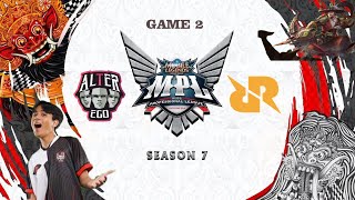 MATCH 2 ALTER EGO VS RRQ YI SUN SHIN CELIBOY Menggila Ni BOSS MPL SEASON 7 [upl. by Day]